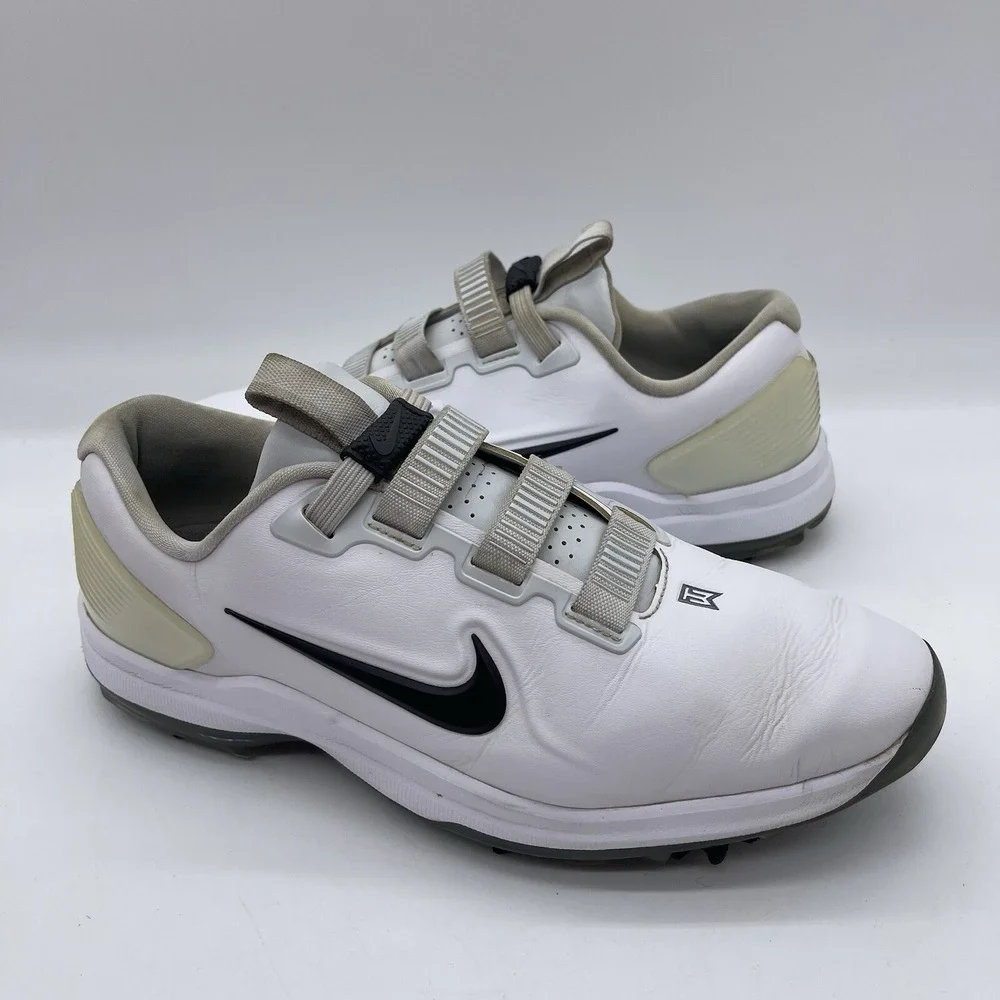 Nike Tiger Woods 71 Fast Fit Men's Size 9.5 Golf Shoes CD6300-100 White Sneakers